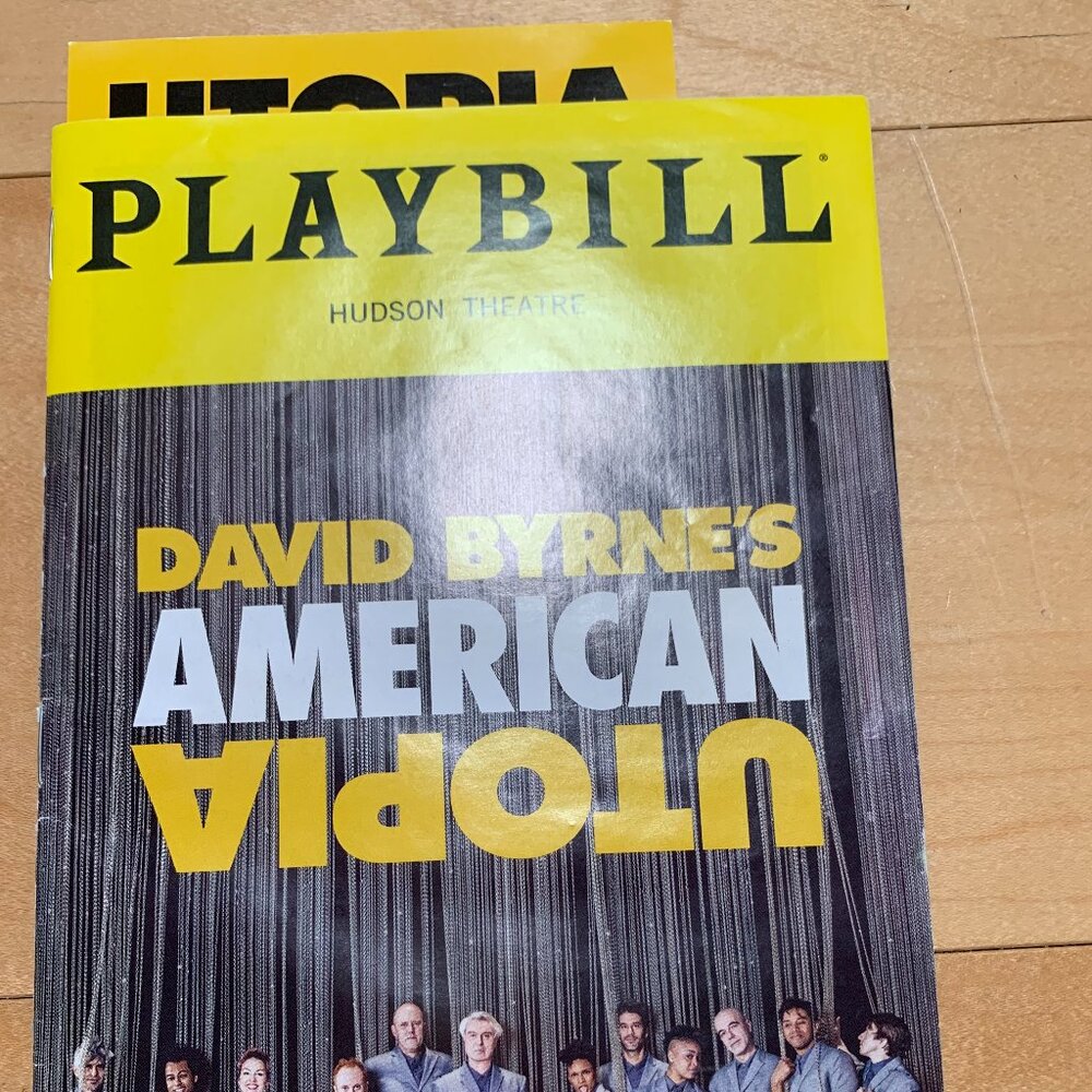 David Byrne's American Utopia Playbill w/ Filming Notice Insert